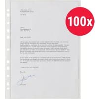 Viking Punched Pockets  A4 Matt Transparent 50 microns PP (Polypropylene) Top 11 Holes Pack of 100