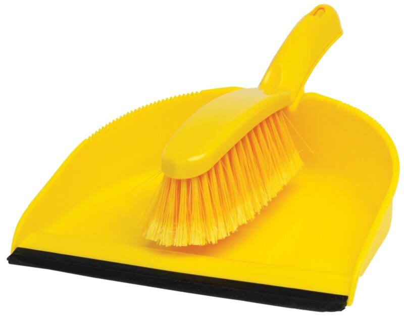 Robert Scott Dustpan and Brush Set Soft Yellow