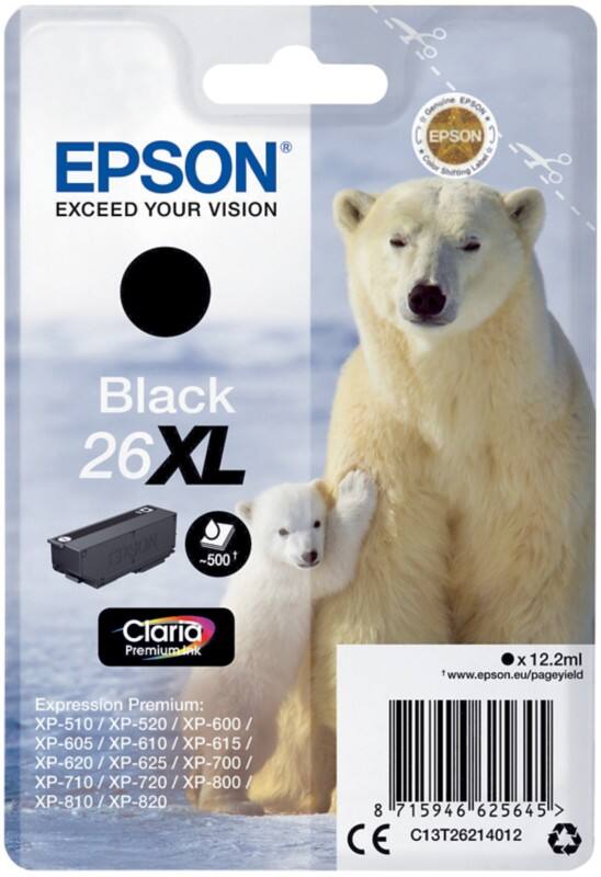 Epson 26XL Original Ink Cartridge C13T26214012 Black