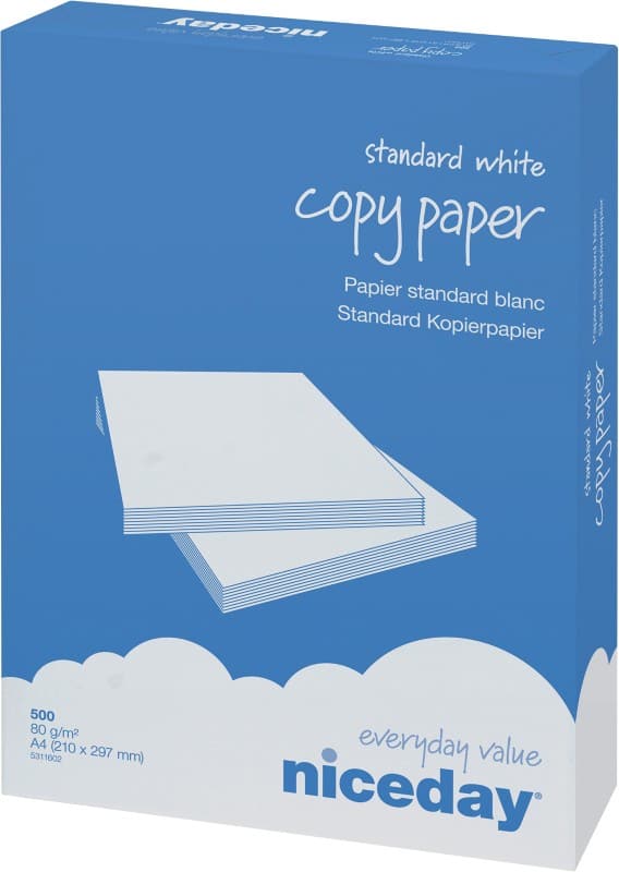 Niceday a4 printer paper white 80 gsm smooth 500 sheets