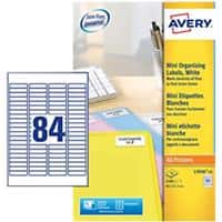 Avery L7656-25 Mini Multipurpose Labels Self Adhesive 46 x 11.1 mm White 84 Sheets of 25 Labels