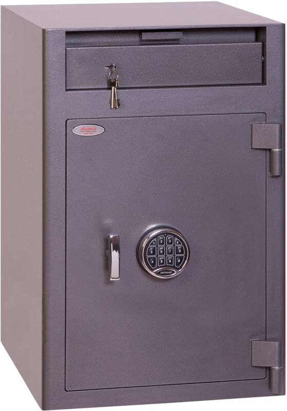 Phoenix Cash Deposit Safe  Size 3 with Electronic Lock 92L SS0998ED 760 x 510 x 510mm Graphite Grey