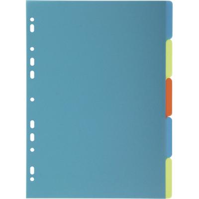 Exacompta Blank Dividers A4 Assorted Multicolour 5 Part PP (Polypropylene) 2705E