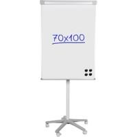 Viking Freestanding Flipchart Easel with Adjustable Height Executive 70 x 100cm Silver