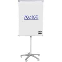 Viking Freestanding Flipchart Easel with Adjustable Height Executive 70 x 100cm Silver