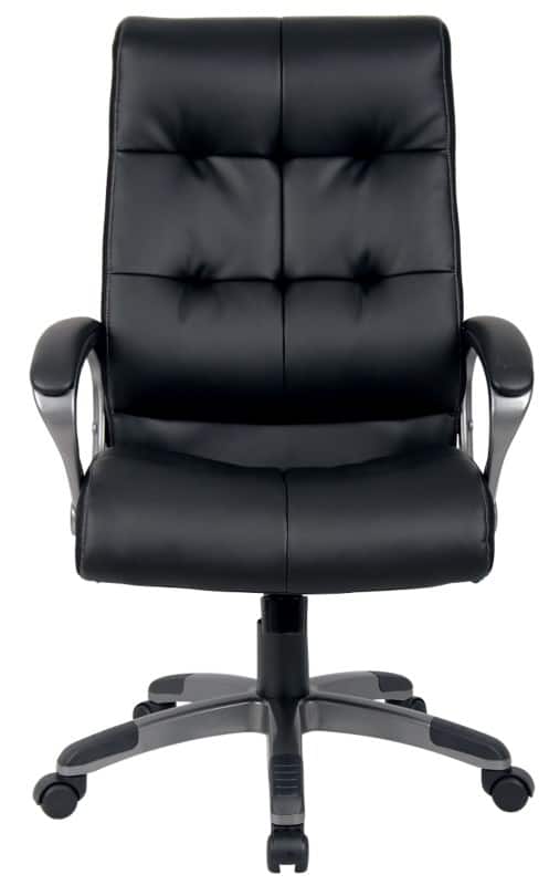 Viking Realspace Maine Executive Chair Basic Tilt Bonded leather Fixed Armrest Height-Adjustable Seat Black 110 kg 670 x 705 mm