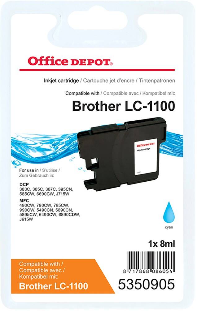 Office Depot Compatible Brother Lc1100c Ink Cartridge Cyan