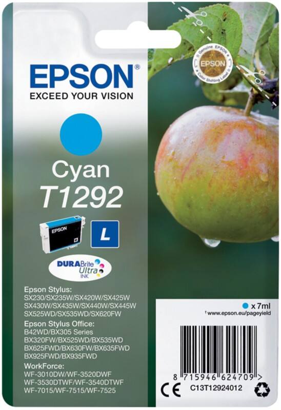 Epson T1292 Original Ink Cartridge C13T12924012 Cyan