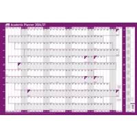 SASCO Unmounted Annual Planner 2025, 2026 English 91.5 (W) x 61 (H) cm Purple