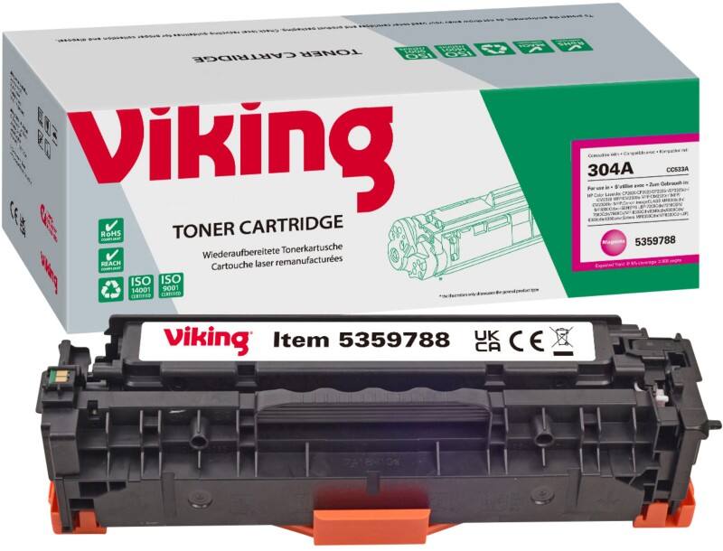 Viking 304A Compatible HP Toner Cartridge CC533A Magenta