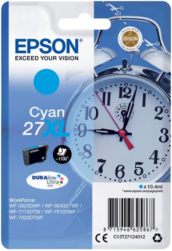Epson 27XL Original Ink Cartridge C13T27124012 Cyan