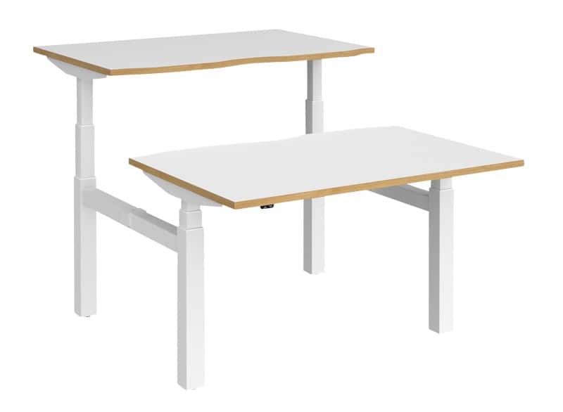 Dams International Elev8 Touch Electronically Height Adjustable Sit Stand Desk Rectangular Oak Type of feet 1,200 (W) x 1,650 (D) x 675 (H) mm Melamine