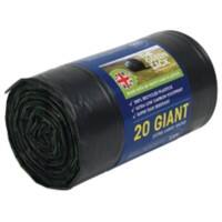 Green Sack Heavy Duty Bin Bags 120 L Black PE (Polyethylene) Pack of 20