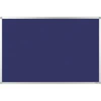 Viking Notice Board Non Magnetic Wall Mounted Felt 120 (W) x 90 (H) cm Aluminium Blue