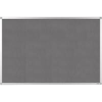 Viking Notice Board Wall Mounted Felt 120 (W) x 90 (H) cm Aluminium Grey