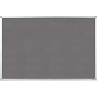 Viking Notice Board Wall Mounted Felt 90 (W) x 0.81 (D) x 60 (H) cm Aluminium Grey