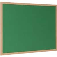 Viking Notice Board Wall Mounted Felt 90 (W) x 60 (H) cm Wood Green