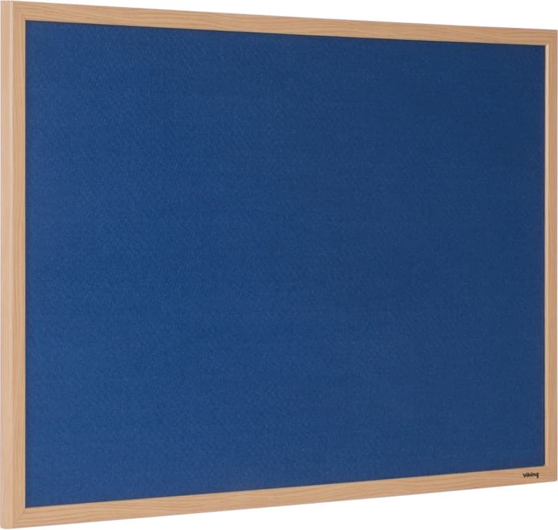 Viking Noticeboard Non Magnetic 90 (W) x 1.9 (D) x 60 (H) cm Wood Blue