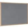 Viking Notice Board Wall Mounted Felt 120 (W) x 90 (H) cm Wood Grey