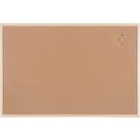 Viking Cork Noticeboard Non Magnetic Wall Mounted 120 (W) x 1.4 (D) x 90 (H) cm Wood Brown