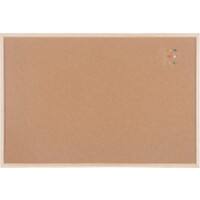 Viking Notice Board Non Magnetic Wall Mounted Cork 120 (W) x 90 (H) cm Wood Brown