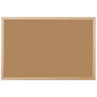 Viking Cork Noticeboard Non Magnetic Wall Mounted 60 (W) x 1.4 (D) x 45 (H) cm Pine Wood Brown