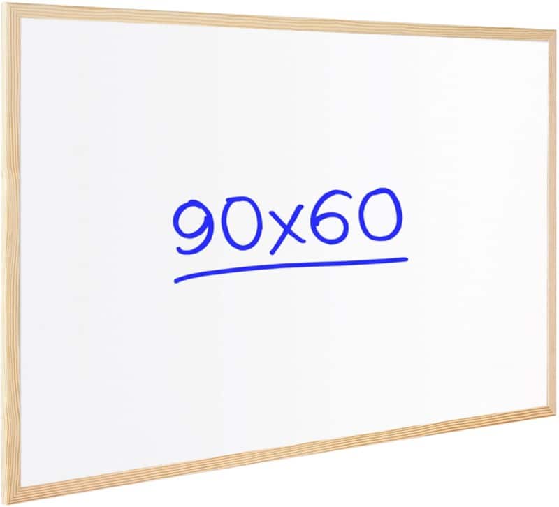 Viking Whiteboard Wall Mounted Melamine Single Sided 90 (W) x 60 (H) cm