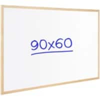 Viking Whiteboard Wall Mounted Melamine Single Sided 90 (W) x 60 (H) cm