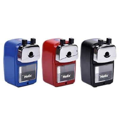 Helix Desktop Pencil Sharpener 1-Hole Metal Blue