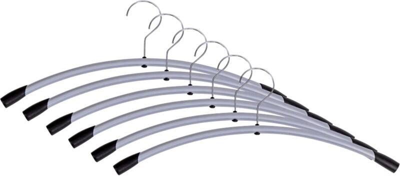 Alba Coat Hanger 1 Hook Grey Pack of 6