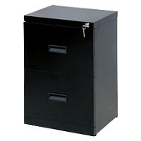 Realspace Filing Cabinet with 2 Lockable Drawers 460 x 400 x 671mm Black