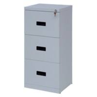 Realspace Filing Cabinet with 3 Lockable Drawers 460 x 400 x 963mm Grey
