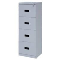 Realspace Filing Cabinet with 4 Lockable Drawers 460 x 400 x 1255mm Grey