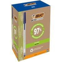 BIC Ecolutions Round Stic Ballpoint Pen Blue Medium 0.4 mm Recycled Pack of 60