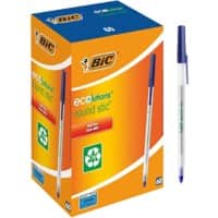 BIC Ecolutions Round Stic Ballpoint Pen Blue Medium 0.4 mm Recycled Pack of 60