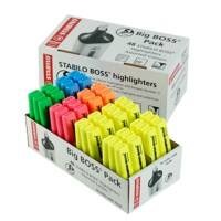 STABILO BOSS ORIGINAL UK/70/48-1 Highlighter Assorted Medium Chisel 2-5 mm Refillable Pack of 48