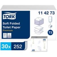 Tork T3 Premium Recycled Toilet Paper 2 Ply 114273 Pack of 30 of 252 Sheets