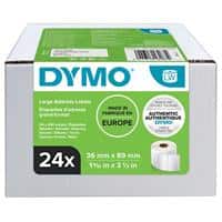 Dymo LW S0722390 / 99012 Authentic Large Address Labels Self Adhesive White 36 x 89 mm 260 Labels Pack 24