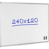 Viking Wall Mountable Magnetic Whiteboard Lacquered Steel 240 x 120 cm