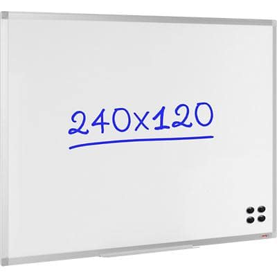 Viking Wall Mountable Magnetic Whiteboard Lacquered Steel 240 x 120 cm