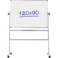 Viking Freestanding Magnetic Mobile Revolving Whiteboard Superior Enamel 90 x 120 cm