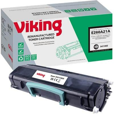 Viking Compatible Lexmark Toner Cartridge E260A21E Black