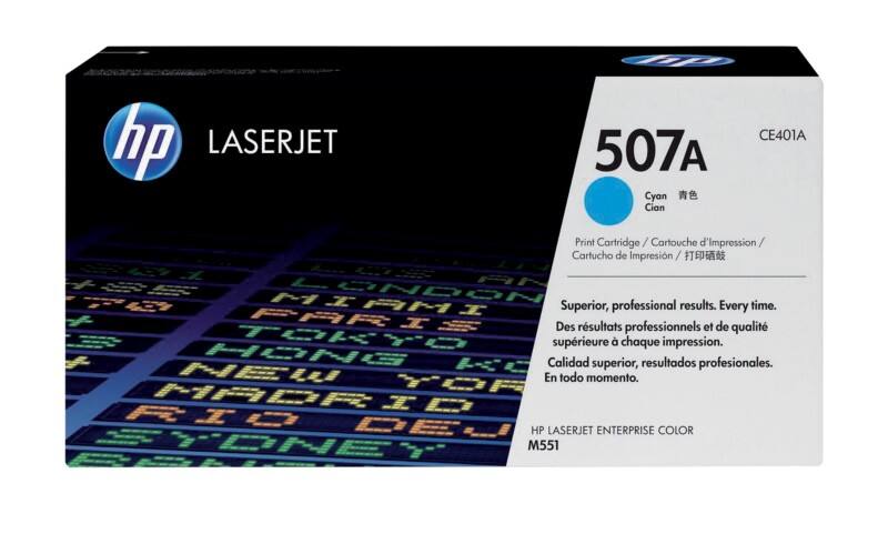 HP 507A Original Toner Cartridge CE401A Cyan
