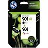 HP 901XL/901 Original Ink Cartridge SD519AE Black, Cyan, Magenta, Yellow Pack of 2 Multipack