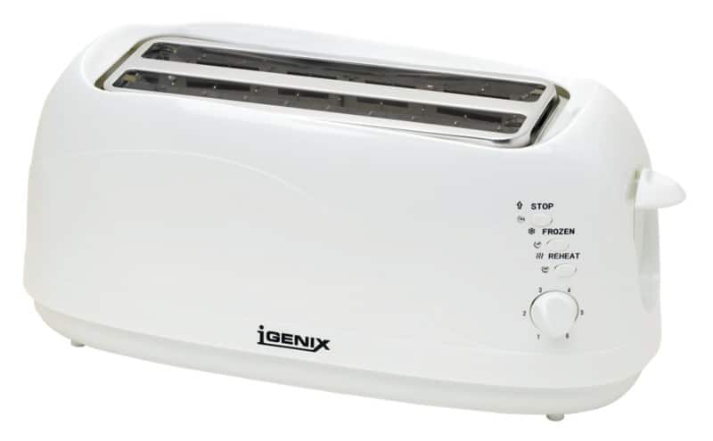 igenix Toaster 4 Slices Stainless Steel IG3020 1300W White