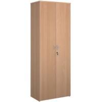 Dams International Cupboard Lockable with 5 Shelves Melamine Universal 800 x 470 x 2140mm Beech