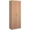 Dams International Cupboard Lockable with 5 Shelves Melamine Universal 800 x 470 x 2140mm Beech