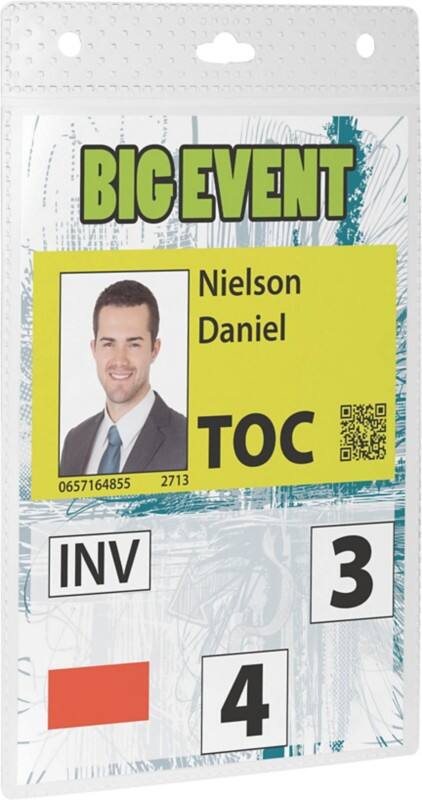 DURABLE Events Name Badge 10.5 x 14.8 cm PP (Polypropylene) Pack of 20