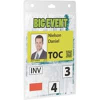 DURABLE Events Name Badge 10.5 x 14.8 cm PP (Polypropylene) Pack of 20