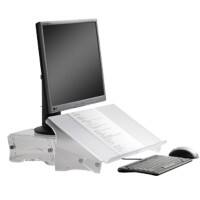 BakkerElkhuizen Q-Riser 130 Monitor Stand 310 x 265 x 60mm Transparent